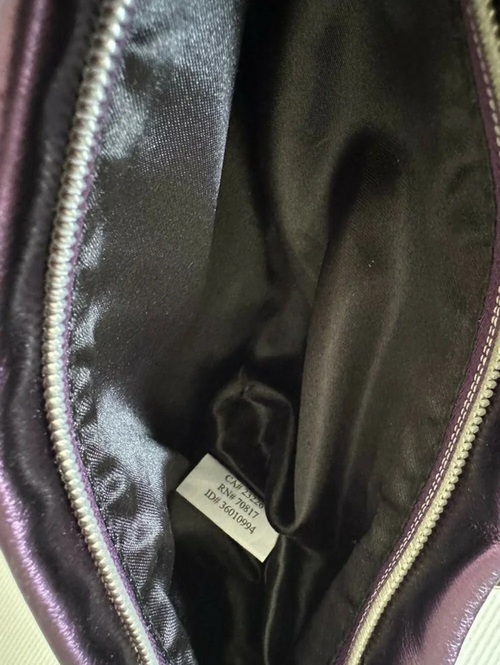 Victoria's Secret Purple Clutch Wristlet Evening Bag Make Up Bag w/Gold Bow